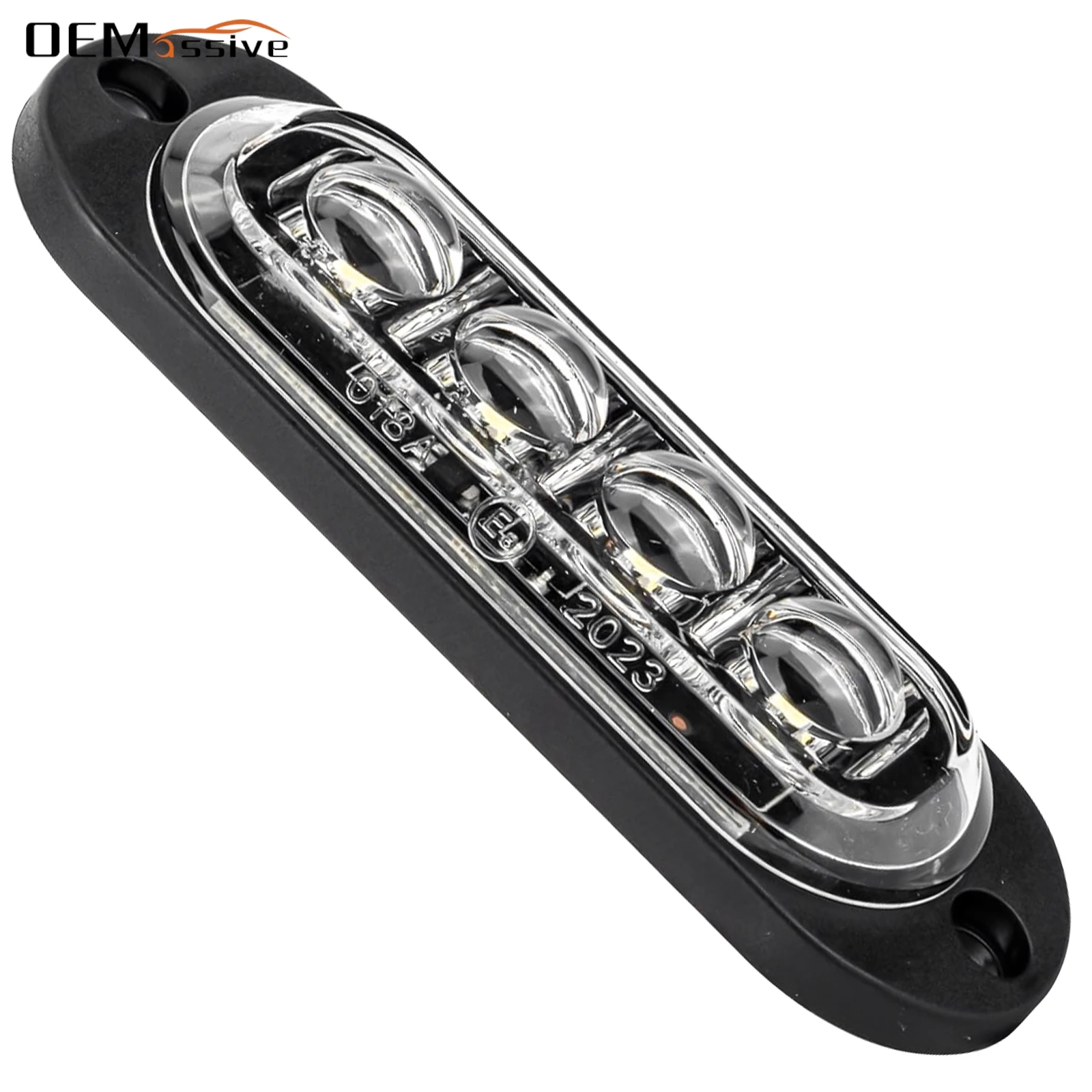 

White LED Trailer Front Side Marker Lights E8 IP67 Waterproof for Truck Caravans Boat Trailers Universal Eay Bolt-On 12V/ 24V 2X