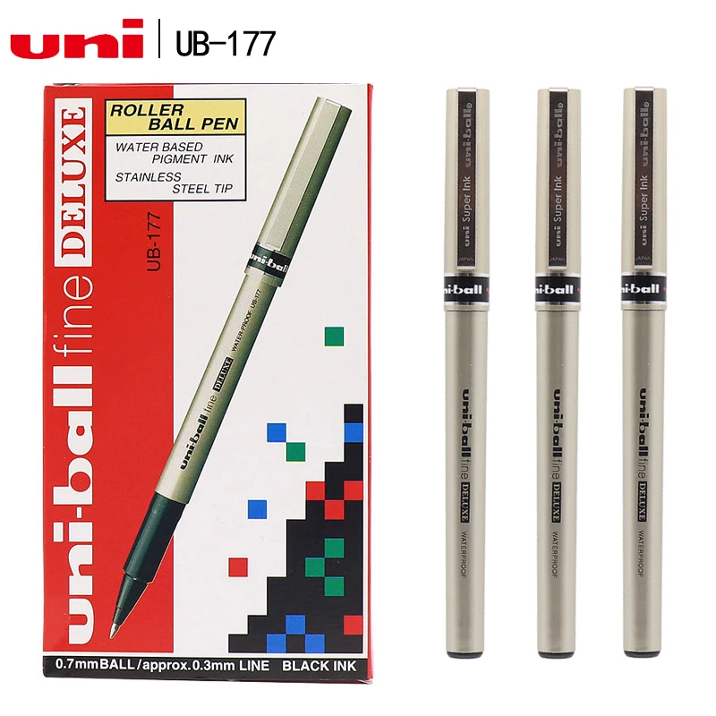 uni UB-177/UB-155 Gel Pen Direct Liquid Type 0.7/0.5mm Student Business Office Quick Drying Signature Pen Japanese Stationery