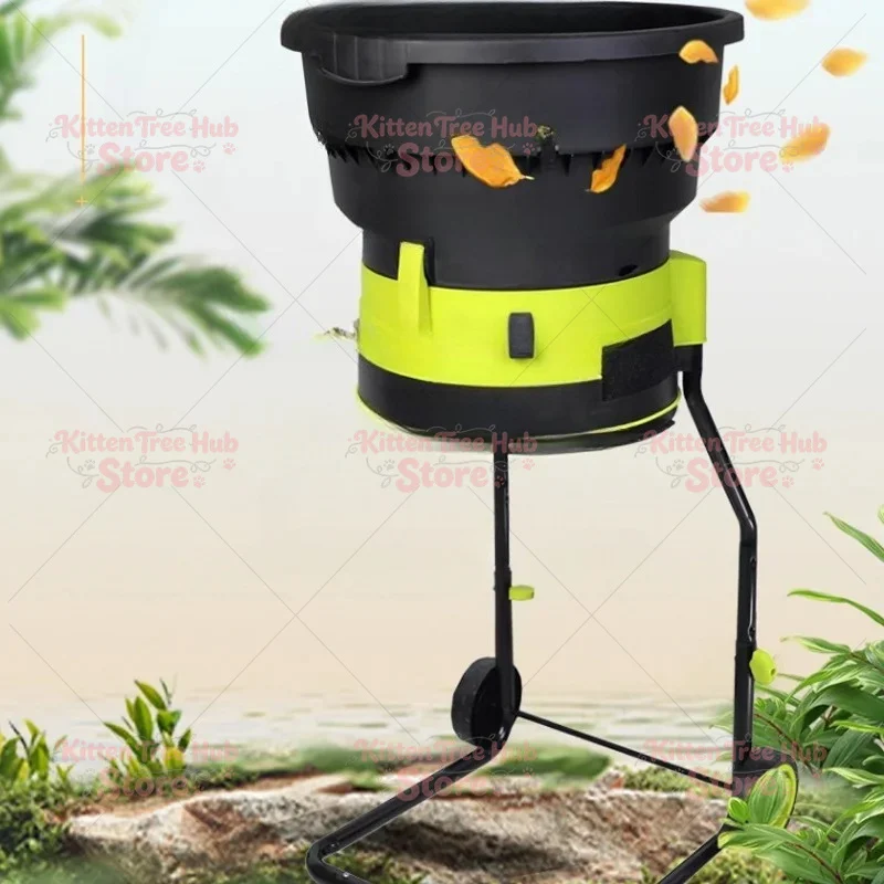 Leaf Shredder Adjustable Cutting Thickness Powerful Garden Leaf Branch Crusher