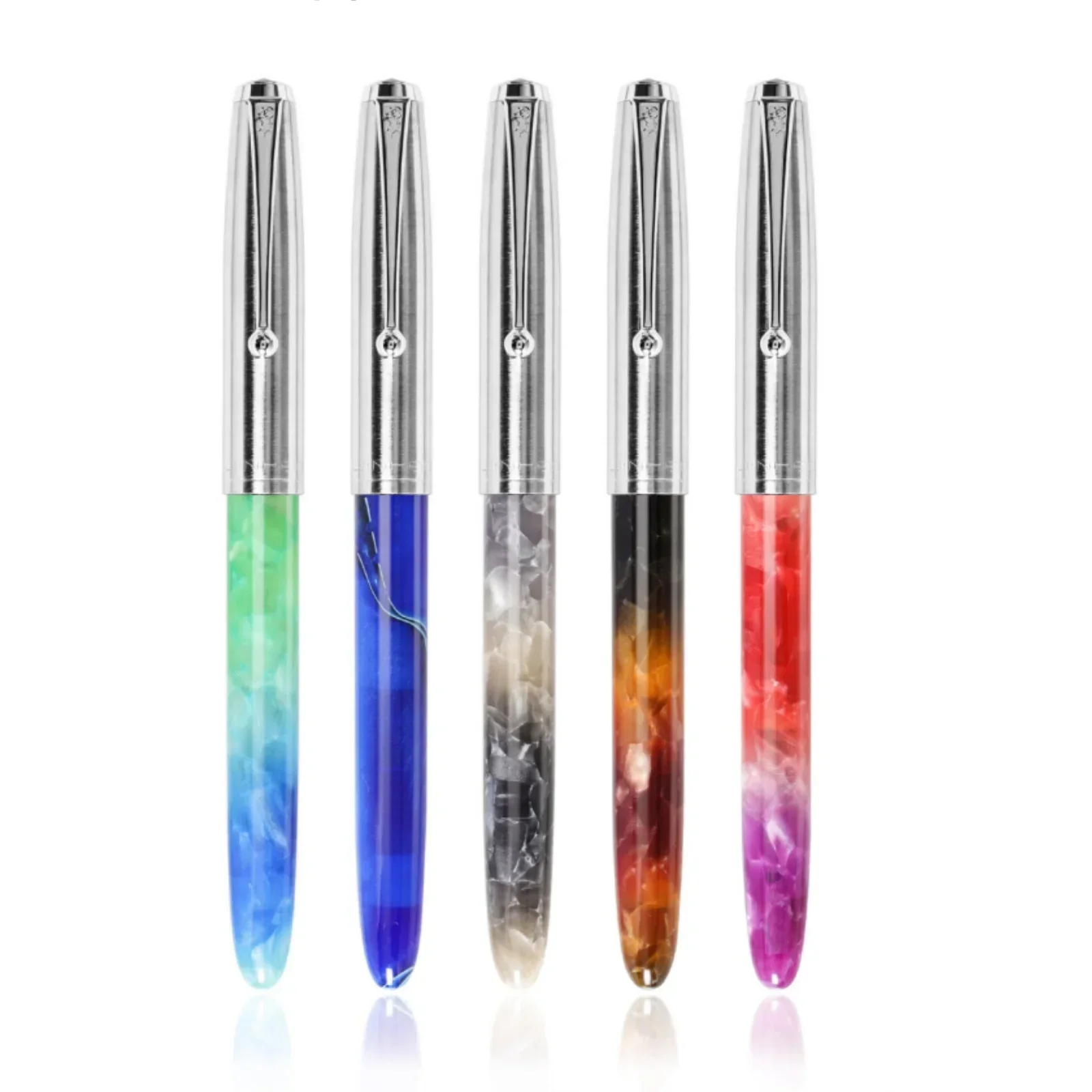 Hot Jinhao 51A Fountain Pen Acrylic Series 0.38/0.5mm Nibs School Office Supplies Business Writing Ink Pens