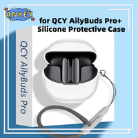 for QCY HT10 AilyBuds Pro+ ANC Case Protective Nylon Lanyard Soft Cover Shells Anti Dust Sleeve Hand Rope Strap Accessories