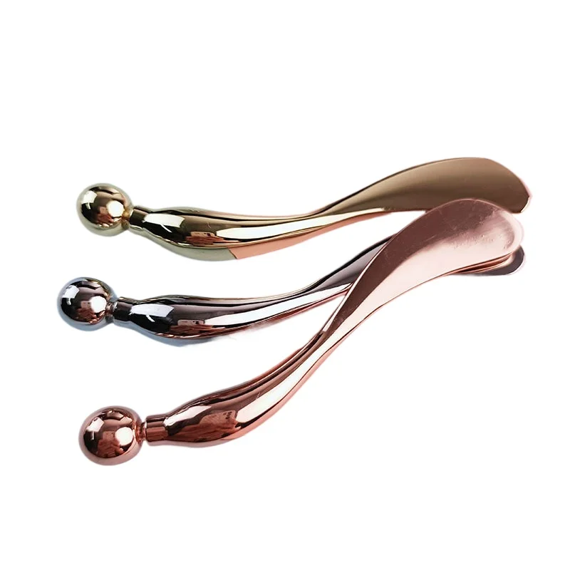 Metal Facial Massage Stick S Shape Beauty Tool for Cream Eye Cream Scoop