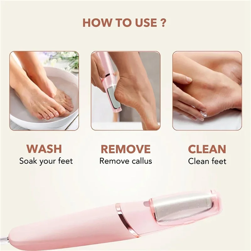 

Rechargeable Electric Pedicure Tool - Remove Calluses For Silky Smooth Heels And Feet