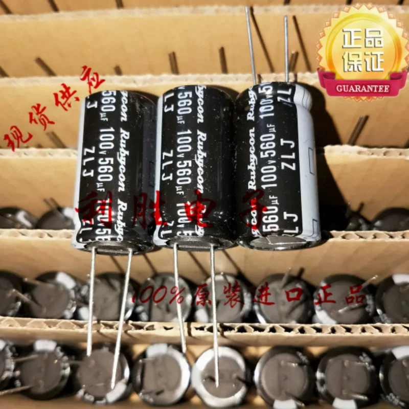 10-100-pecas-capacitor-japones-ruby-560uf-100v-100v560uf-16-315-zlj-alta-frequencia-baixa-resistencia