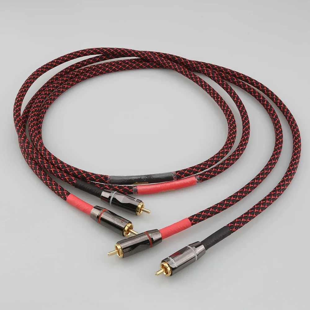 

2Pcs/Pair CANARE Professional Audio Grade RCA Cable Audio Male RCA to RCA HIFI For Amplifier DAC TV / 0.2M- 10M