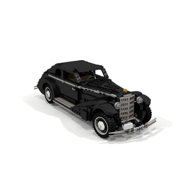 

879Pieces MOC Cadillaces 1933 452C V16 Aerodynamic Coupe-Vintage Streamlined Luxury DIY Model Building Blocks Birthday Toys Gift