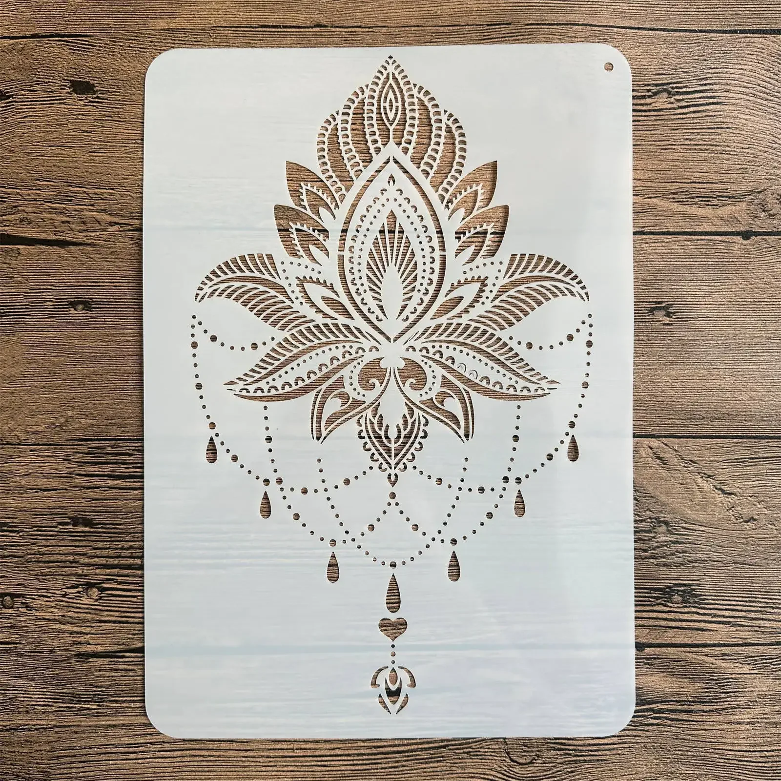 

DIY mandala Stencils Wall Painting Scrapbook Coloring Embossing Album Decorative Paper Card Template A4 29 * 21cm Lotus flower