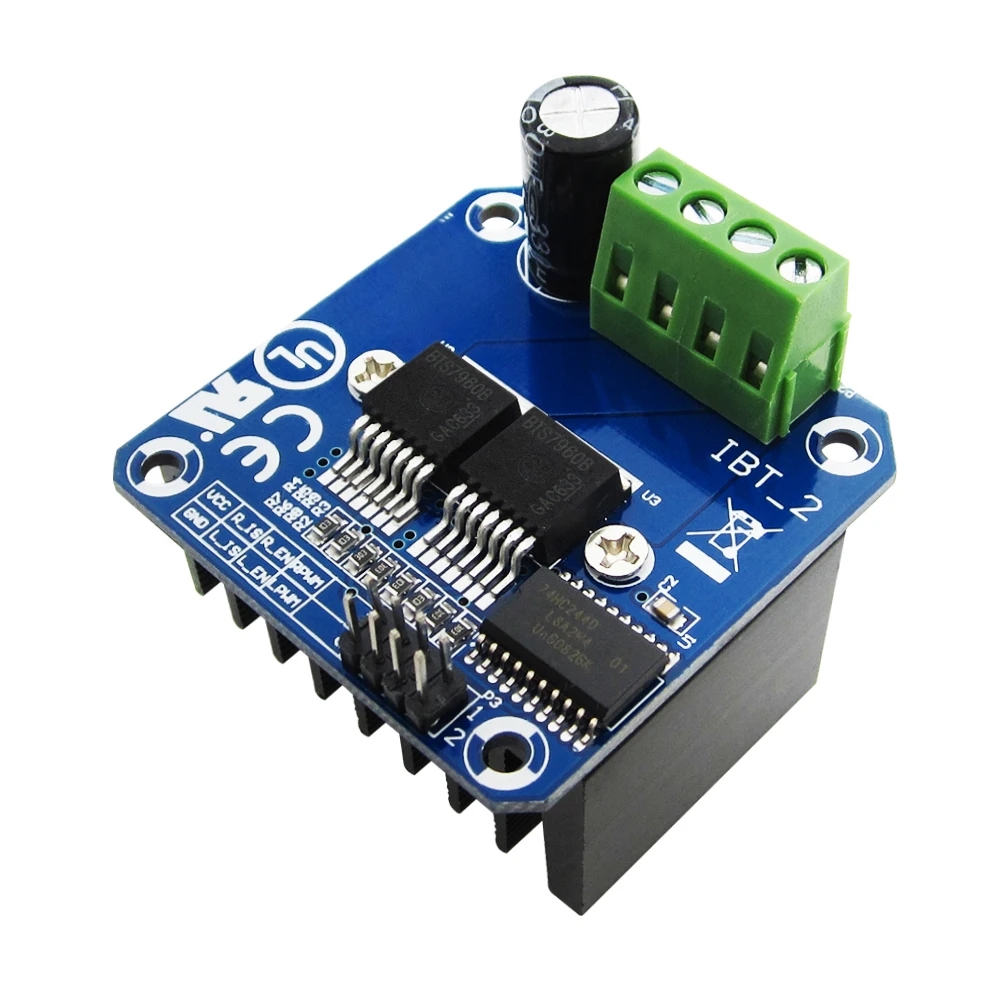 Двойной BTS7960 BTS7960B DC 43A Модуль драйвера шагового двигателя H-мост ШИМ-модуль для умного автомобиля