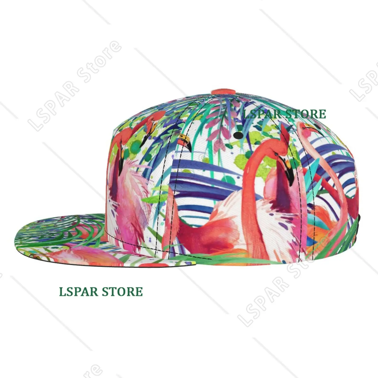 Flame Bird Printed Flat Brimmed Hat Street Skateboarding Hip Hop Hat Outdoor Leisure Sunshade Baseball Hat Universal