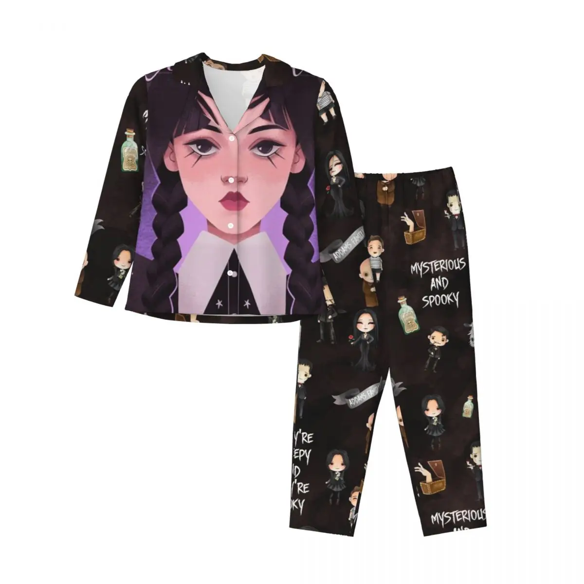 

Wednesday Addams Women's Pajamas Sets Woman 2 Pieces Pajamas Female Couples Loungewear Suit Home Clothes