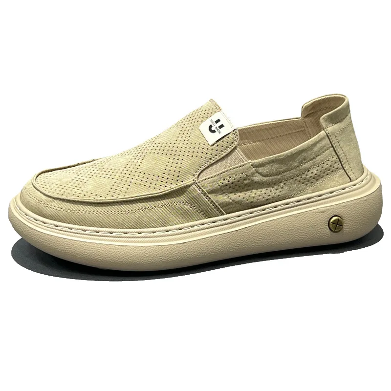 

New Blue Cowboy Men Shoes Comfort Vulcanized Shoes Men's Skateboard Shoe Lace-Up Canvas Shoes Male Skate Sneakers