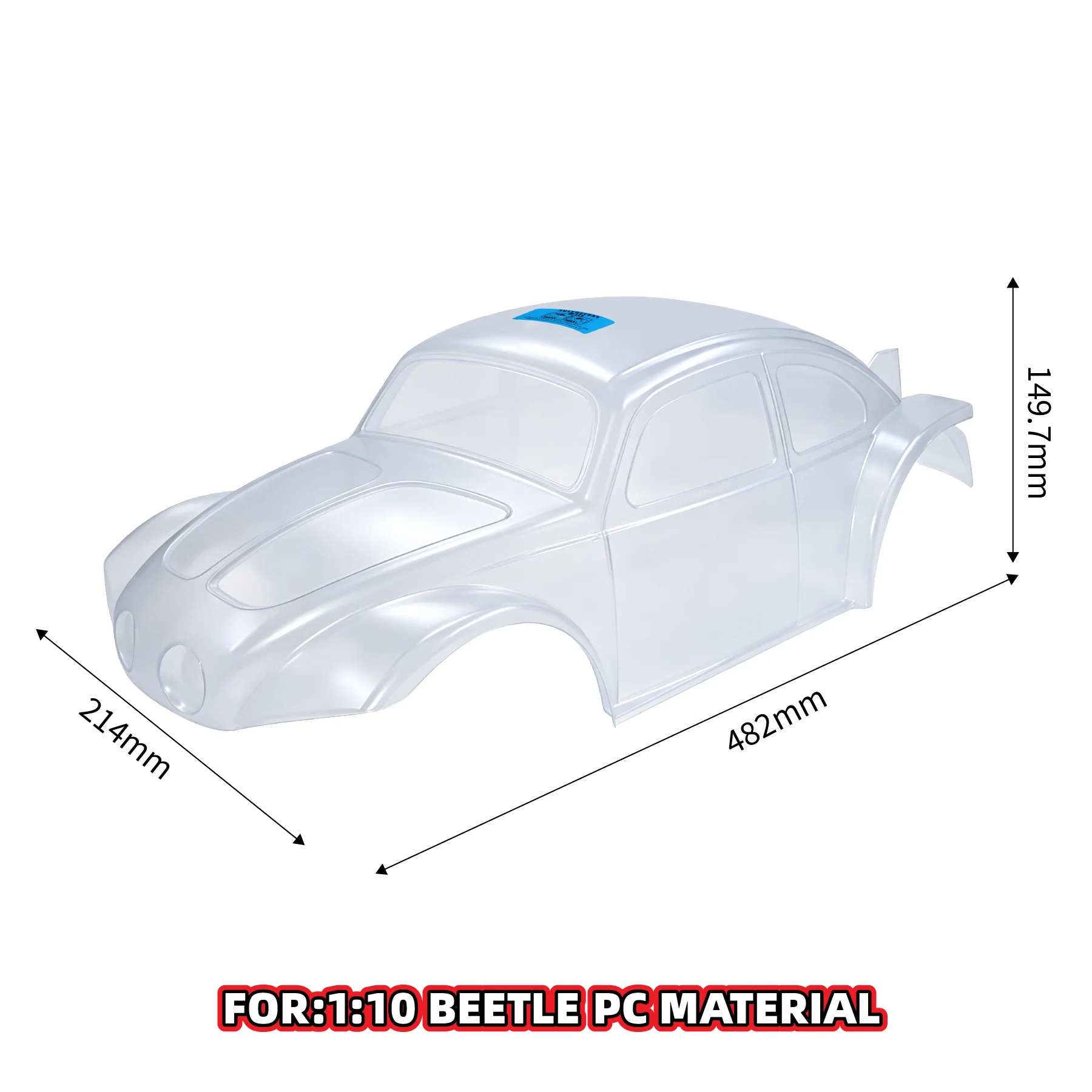 1/10 Short Course Truck Body Big PC Shell Kit 313-360mm Wheelbase for 1:10 RC Crawler Car Retro Beetle Foot Cars Upgrade Parts