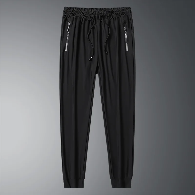 

2025 Spring/Summer new men's sports pants men's ice silk pants running sports men's plus size straight leg leg ankle rest