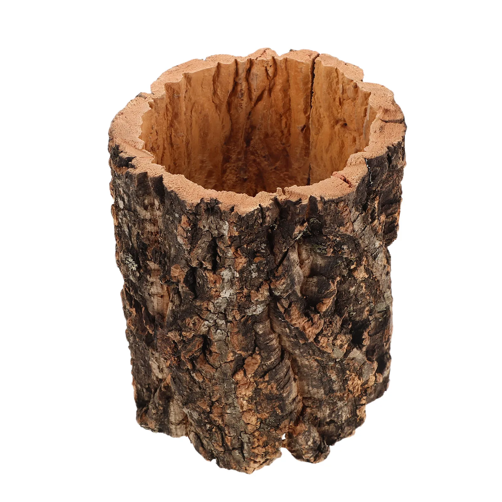 Natural Texture Reptile Hide Cave Hollow Log Shelter for Gecko Tortoise Turtle Lizard Spider Terrarium Reptile Hide Cave