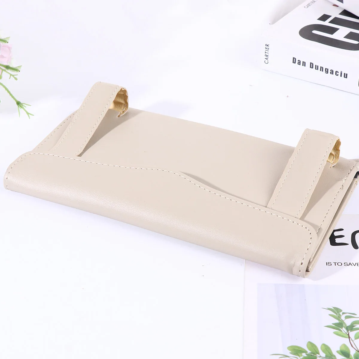 

Car Tissue Box PU Durable Practical Decorative Sun Visor Armrest Headrest Truck Boat RV Elastic Band Hanging Dispenser