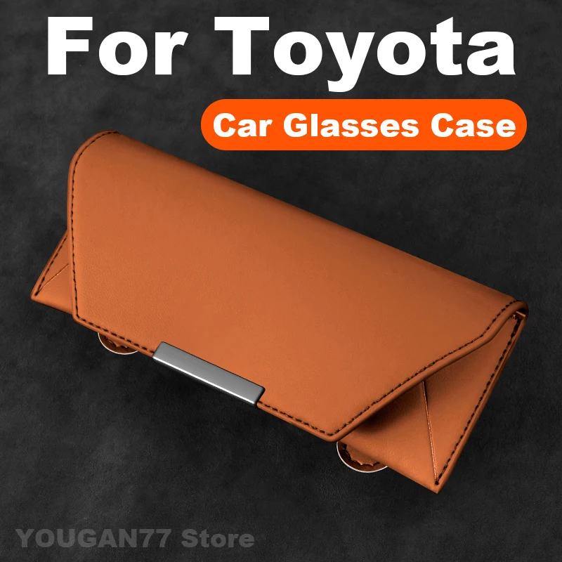 

Universal Car Glasses Case For Toyota RAV4 Corolla Cross Hilux Grand Highlander Crown Signia Land Cruiser Camry 2025 Accessories