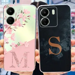 For Xiaomi Redmi 13C Case Redmi 13C 2023 Fashion Initial Letter Soft Silicone TPU Phone Cover For Redmi13C 13 C 4G