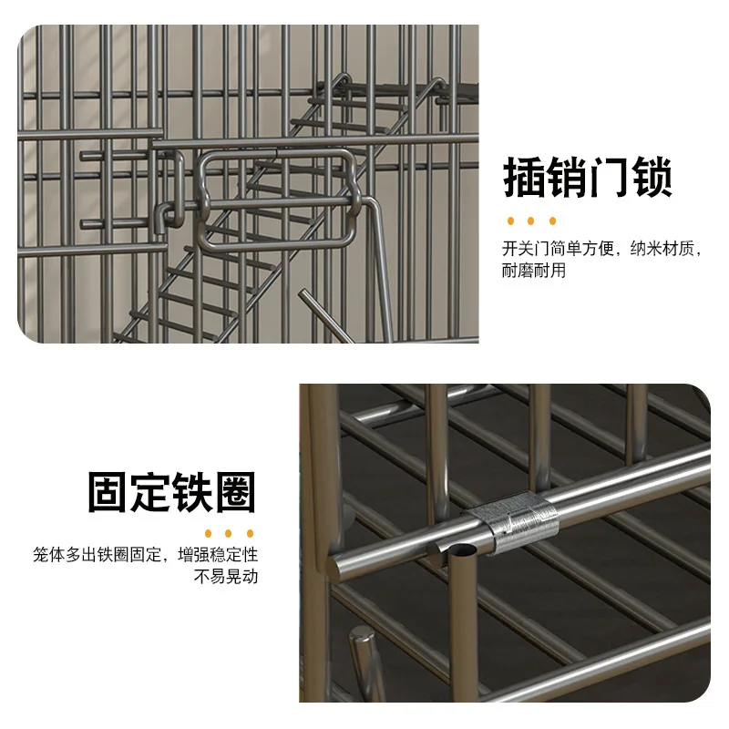 Cat Cage Home Villa with Toilet Indoor Super Folding Cat House Small Cage Cat Nest image 3