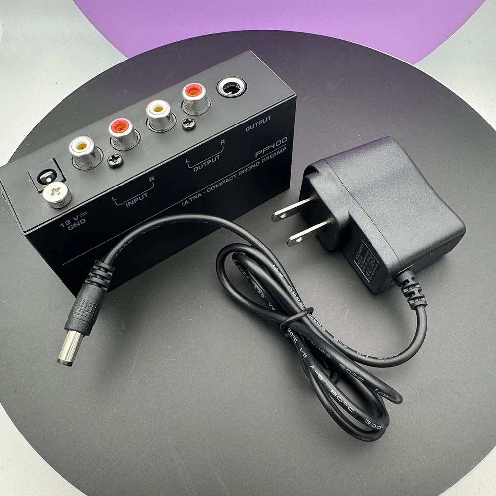 

Hot Ultra-Compact Phono Preamp Preamplifier With RCA 1/4Inch Support TRS Interfaces Preamplificador Phono Preamp With EU Plug