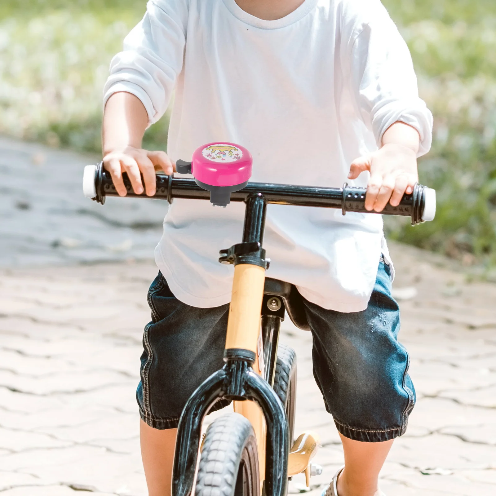 Bike Bell Cartoon Style Loud Crisp Ring Durable Plastic Iron Material Safe Warning Bell For Kids Cycling Mountain Road