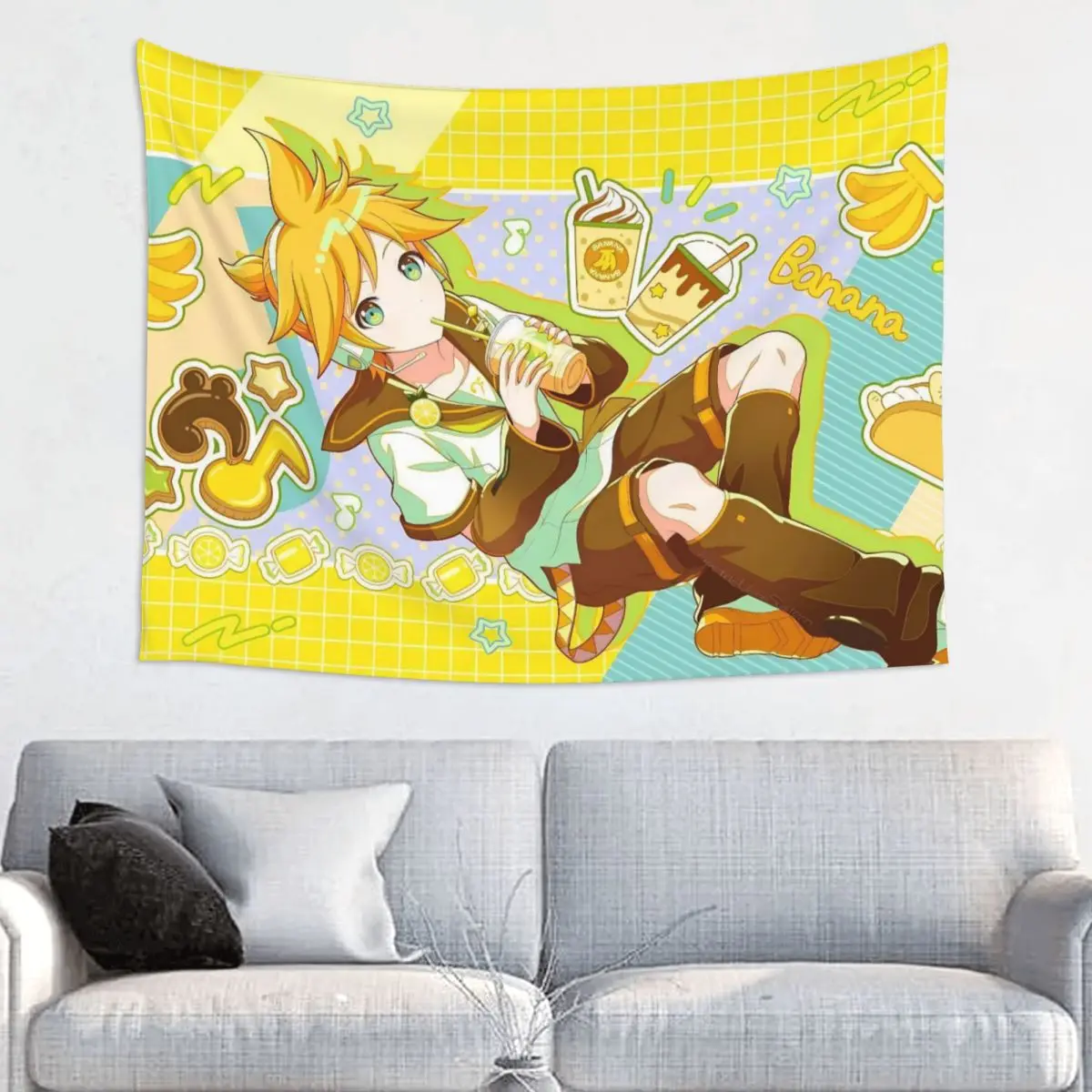 kagamine-rin-manga-tapecaria-colorida-poliester-parede-pendurado-decoracao-vocaloid-para-quarto-cortina-bruxaria-tapete-de-parede