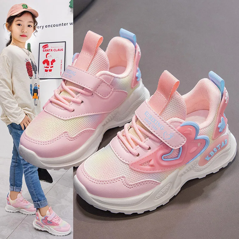 2024 Autumn New Children Shoes Fashion Princess Shoes Girl Designer Breathable Shoes Antiskid Soft Soled Casual Sneakers Zapatos