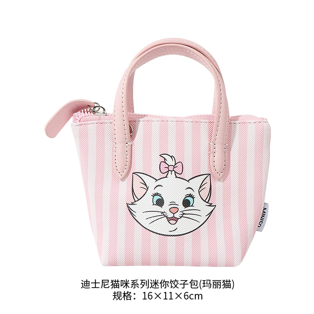 Miniso Disney Anime Figur Luzifer Marie Katze Mini Aufbewahrung taschen Handtasche Cartoon süße süße Mädchen tragbare Geldbörse Umhängetasche