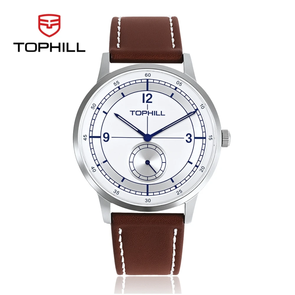 tophill-miyota-1l45-40mm-mens-quartz-watch-leather-strap-retro-business-luminous-6h-seconds-subdial-5bar-waterproof-reloj-tw098g