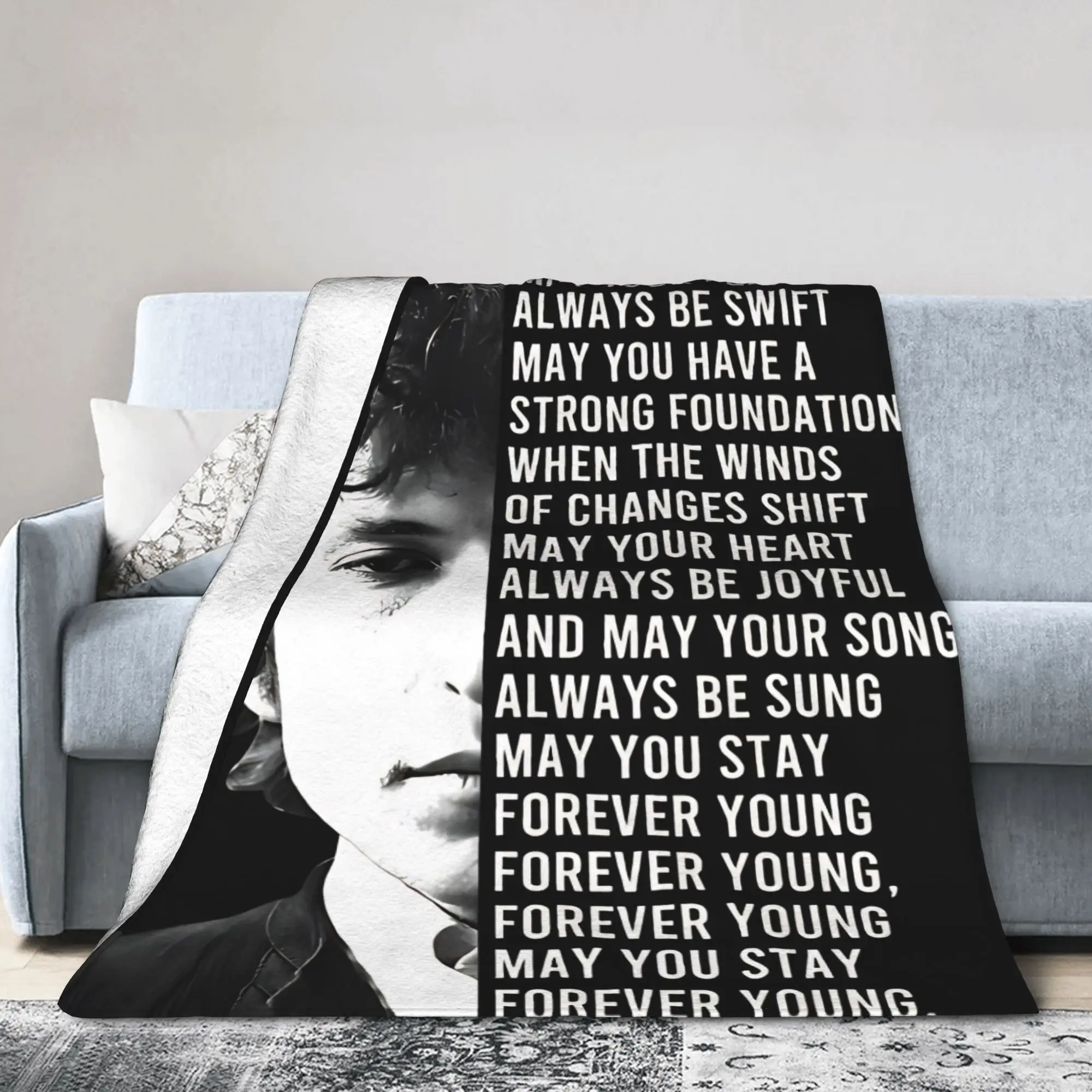 Bobs Dylans Singer Blankets  Fleece Funny Soft Throw Blankets for Home Decoration