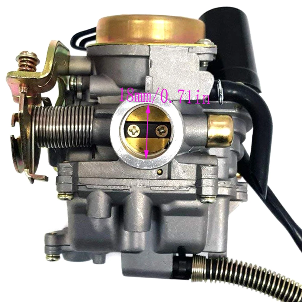 

Carburetor Fit for GY6 50CC 49CC 4 Stroke Scooter Taotao Engine 18mm Carb Intake Manifold Air Filter