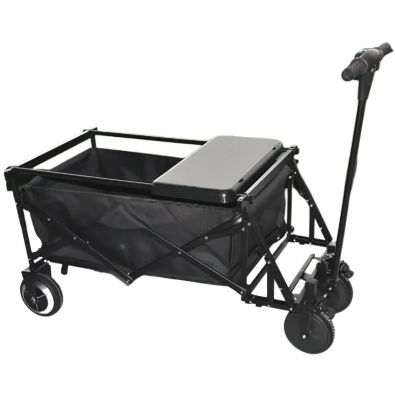 Electric transportation trailer manned riding foldable large capacity garden fishing tool cart camp cart