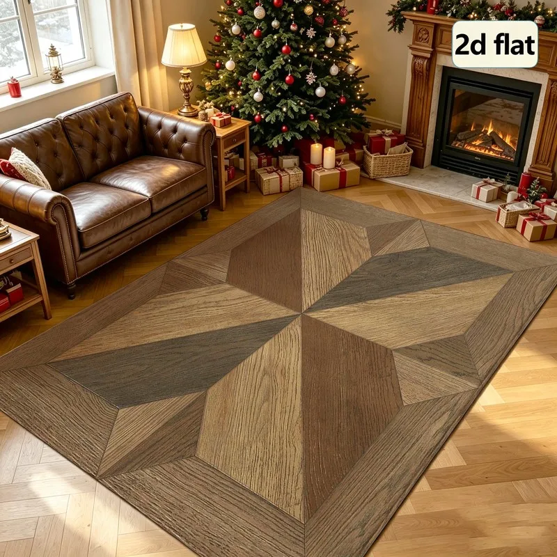 1 Piece of Wooden Parquet Carpet, Soft and Comfortable, Lightweight and Easy to Maintain, Home Decor, Suitable for Living Room, Bedroom, Dining Room, Suitable for Winter and Autumn
