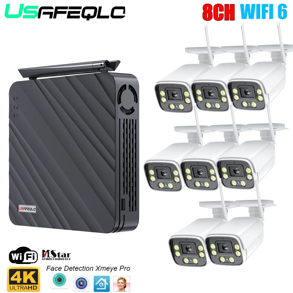 

2.5K 5MP WIFI Camera Kit 8CH H.265 CCTV NVR & 5MP HD Outdoor IP Camera Wireless Video Surveillance CCTV System