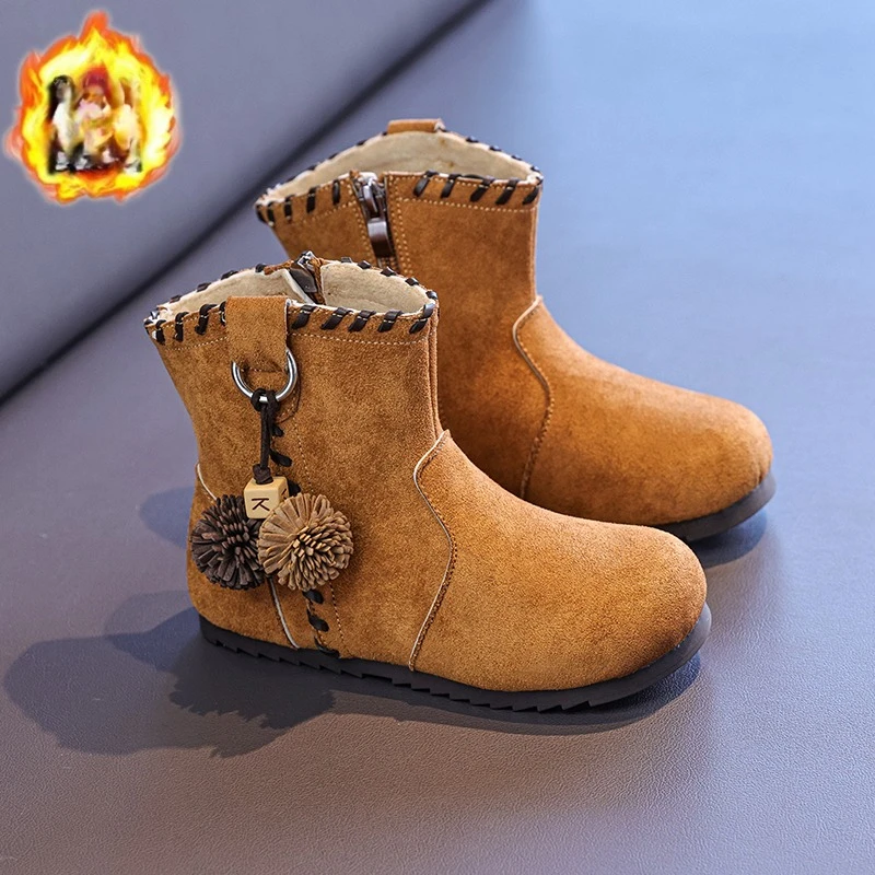 Retro Children Boots for Girls Tassel Kids Causal Ankle Boots Fashion Spring Autumn Toddlers School Leather Kids Shoes for Girl