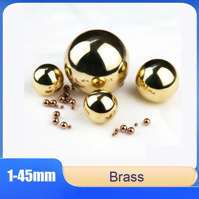 

1-500pcs H62 Solid Brass Ball Precision Bearing Balls 0.9/1/1.8/2/2.5/3/4-45mm Corrosion-Resistant Smooth Pure Copper Beads