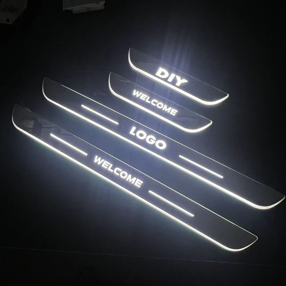 Customize Dynamic stalic led pedal scuff plate threshould doorsill for cars  All Cars Accessory