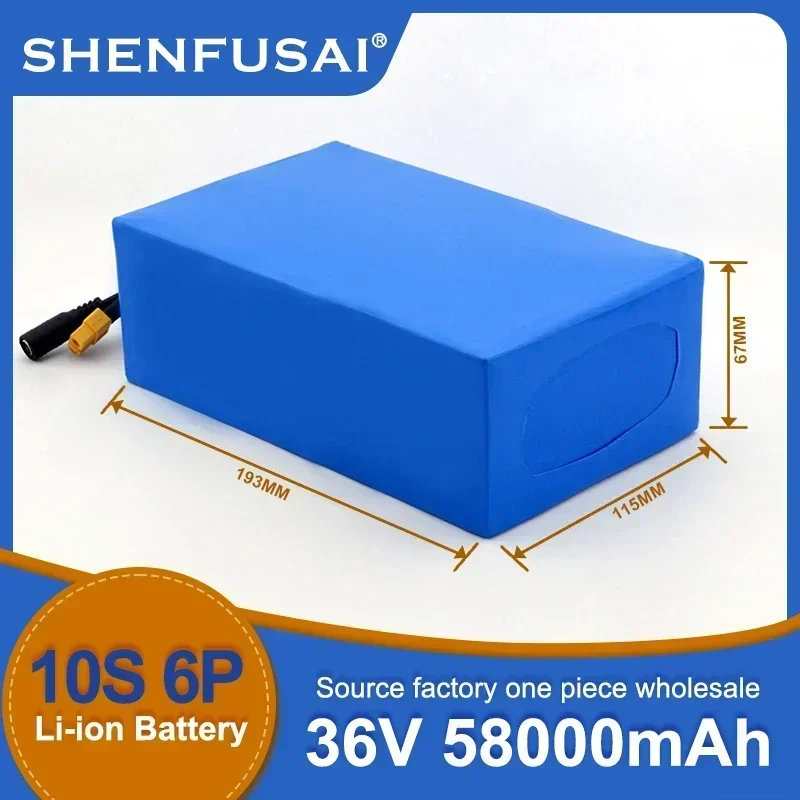 10S6P 36V lithium-ion battery pack,, Suitable for bicycles, wheelchairs, outdoor motorcycles,High power,  186505800mAh