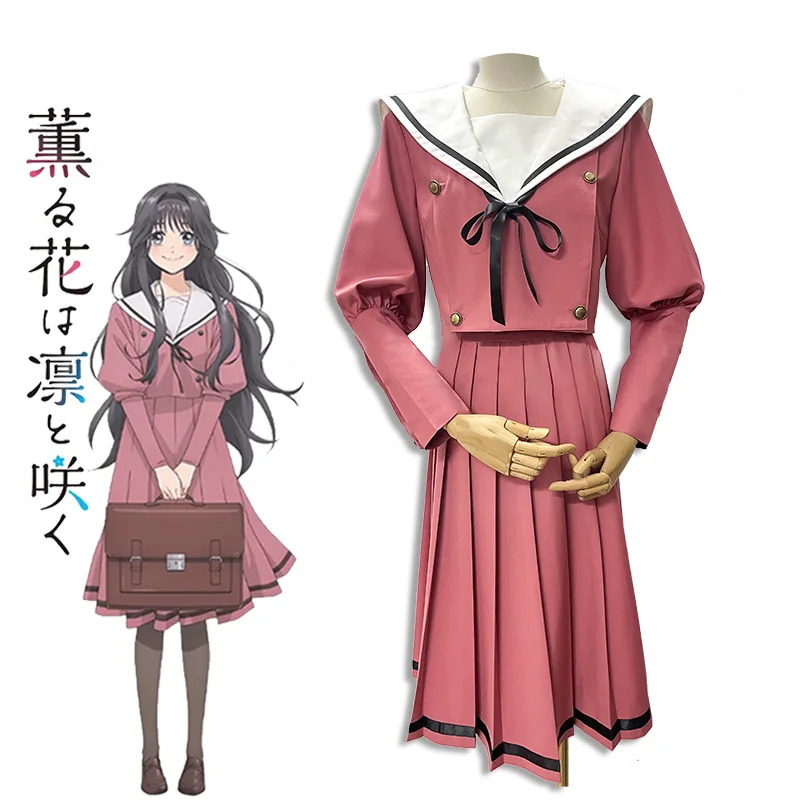 

Anime Kaoru Hana Wa Rin To Saku Waguri Kaoruko Cosplay Costume Adult Women Skirt High School Sailor Uniform JK Casual Outfits