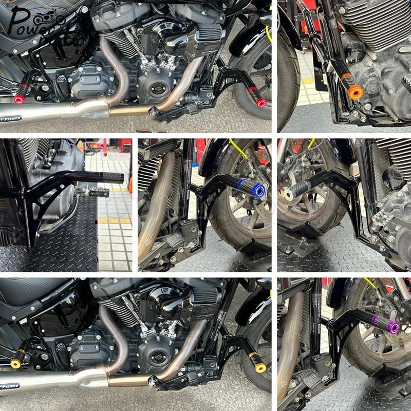 Pazoma Anteriore Posteriore Highway Peg Crash Bar End Slider Per Harley Softail Sportster Touring 1 1/4 "Protezione Motore Moto Slider