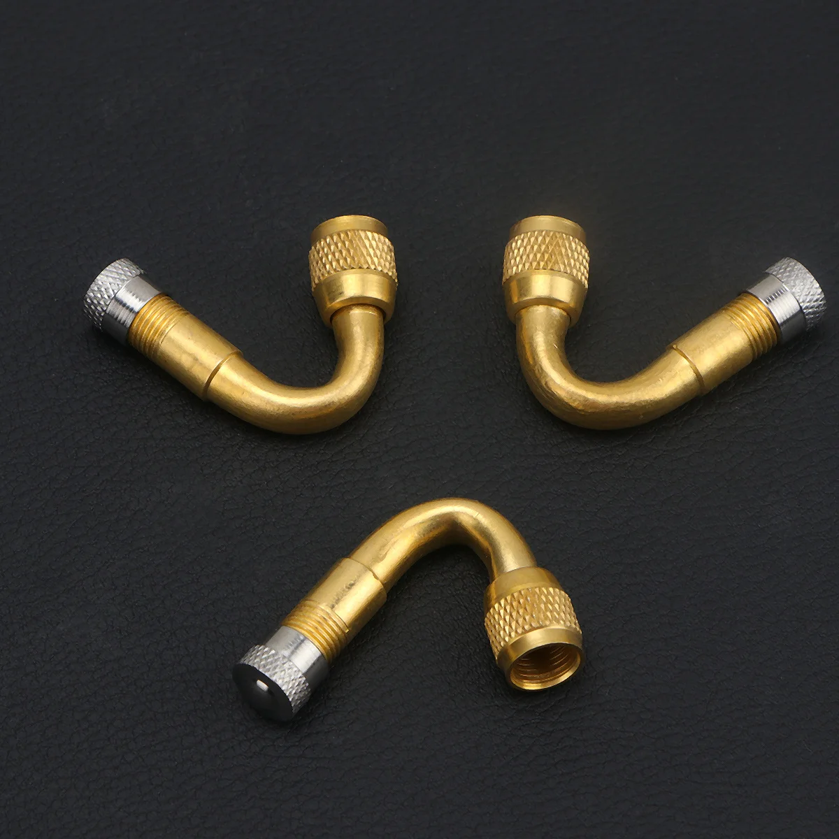 

3Pcs Tire Stem Extension Adaptor 45 Degree Curved Inflator Converter for Car Truck Motorcycle Rv Trailer Vehicle Valve Extenders