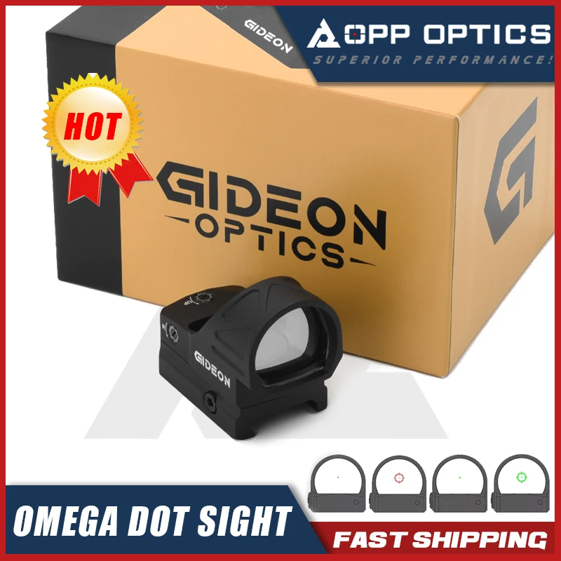 

Gideon Optics Omega Green/Red Circle Dot Sight - Optics for Handgun or Rifle Hunting Game RM06 Footprint