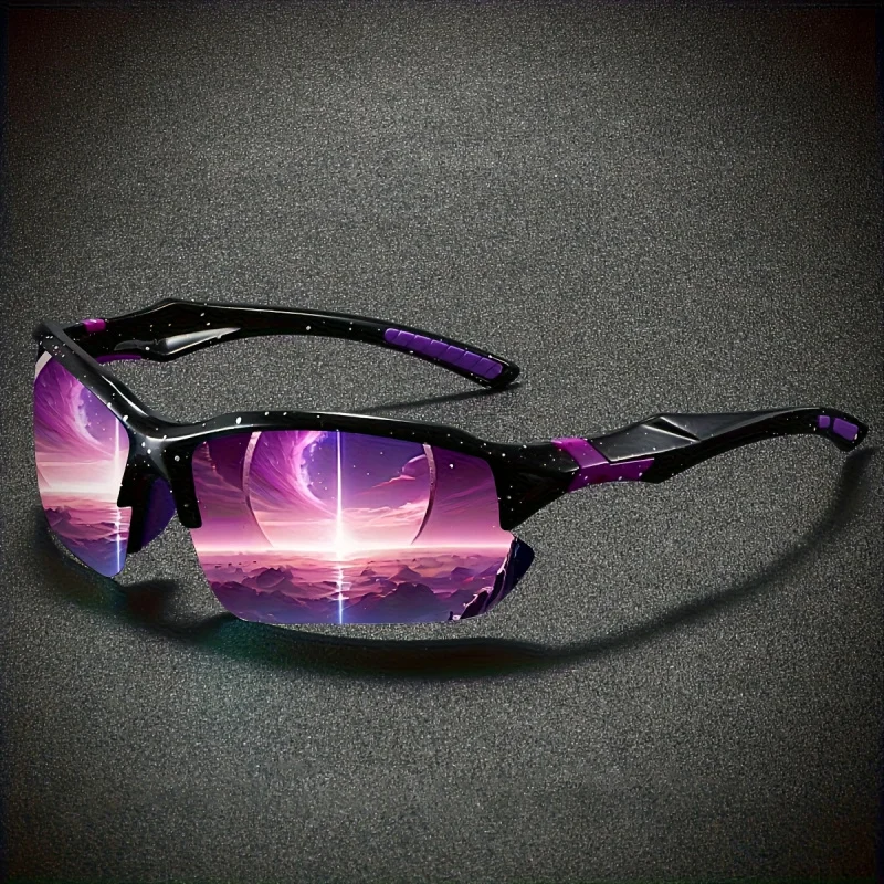 

Fashion Dream Mirror women's glasses purple polka dot semi-rimless eyeglasses
