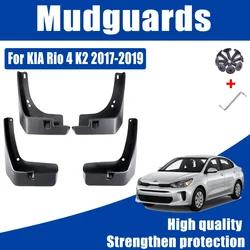 4 PCS Car Mudflap For KIA Rio 4 K2 2017 2018 2019 YB Sedan Fender Mud Mesh Guard Flaps Splash Flap Mudguard Car Auto Accessories