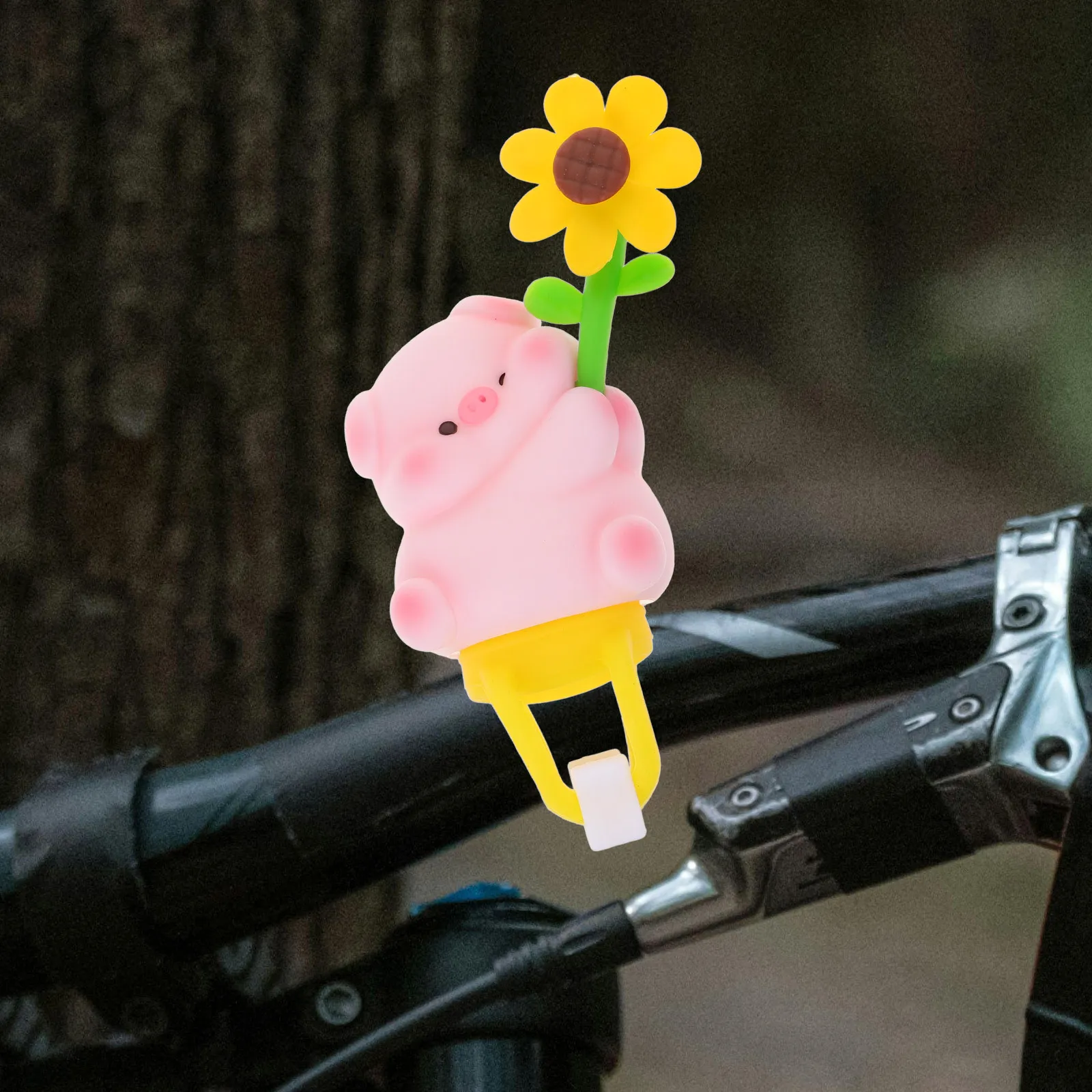 

Pig Decoration For Motorcycle Handlebar Pvc Durable Bike Decor Accessory Fun Animal Ride Ornament Steering Wheel Styling