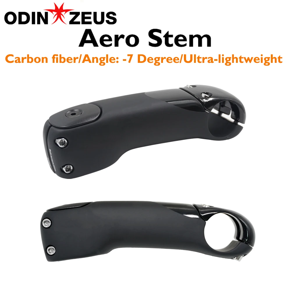 

SES Aero Road Bike Carbon Stem, Internal Cable Routing Hidden Design, -7°, 31.8mm Clamp, 80-130mm for Road Racing Bicycle
