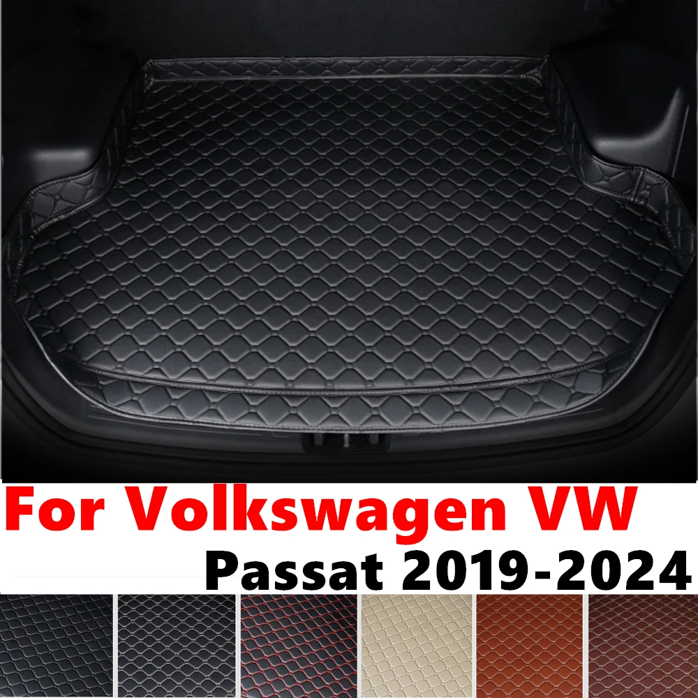 High Side Car trunk mat for Volkswagen VW Passat 2024 2023 2022-2019 Tail Boot Luggage Pad Rear Cargo Liner Interior Accessories