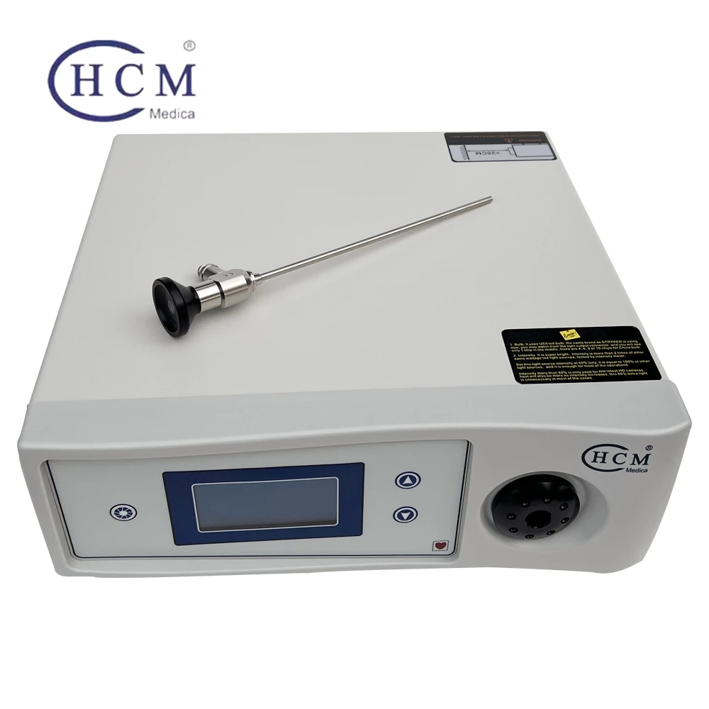 120W LCD Display Fiber Optic Hysteroscopy Ureterorenoscope Endoscope  LED Cold Laparoscope Light Source