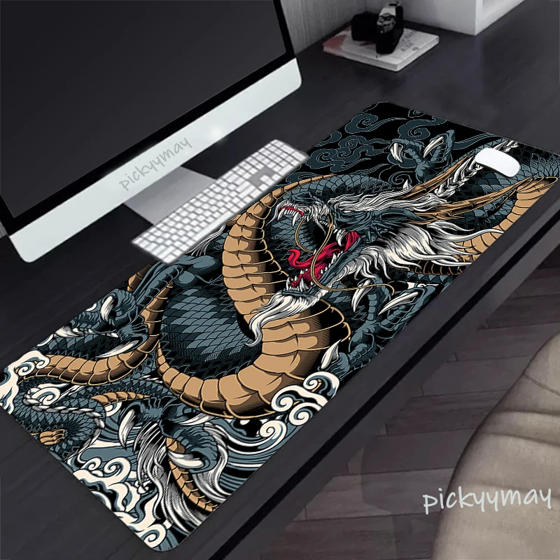 Japanese Mouse Pad Large Sakura Mausepad Pc Desk Mat Oriental Element Mousepad Office Deskpads 900x400 Table Mats Dragon Carpet 