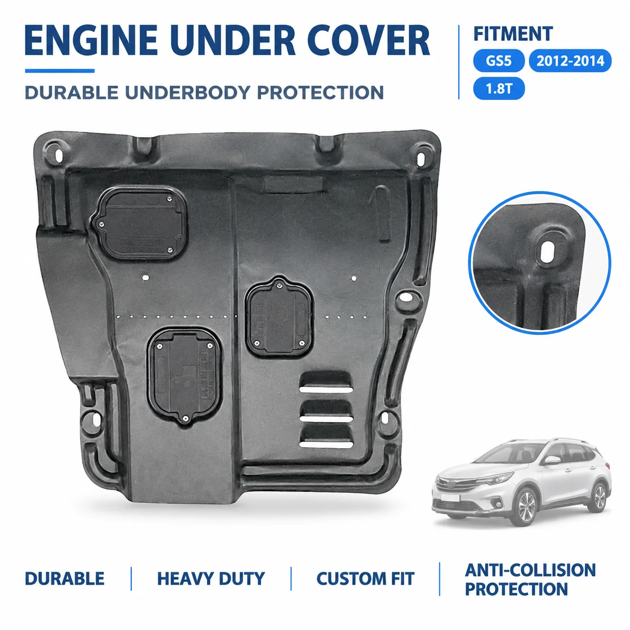 Heavy Duty Engine Skid Plate For GAC Trumpchi GS5 2012-2014 1.8T Anti Collision Protection Under Engine Guard Shield