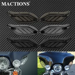 Motorcycle ABS Adjustable Side Wing Windshield Fairing Air Deflector For Harley Touring 1996-2013 Electra Glide Street Glide CVO